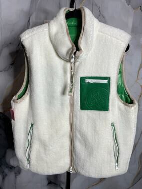 G/FORE Green Faux Fur Reversible Vest Sz. Large RARE